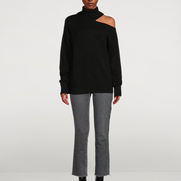 PAIGE Cindy Raw Hem Jeans - ASH BLACK - Picture 2 of 6